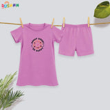 Cotton Casual summer dress with shorts