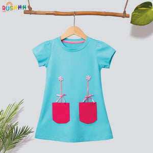 Summer Lil dress with pockets and flower