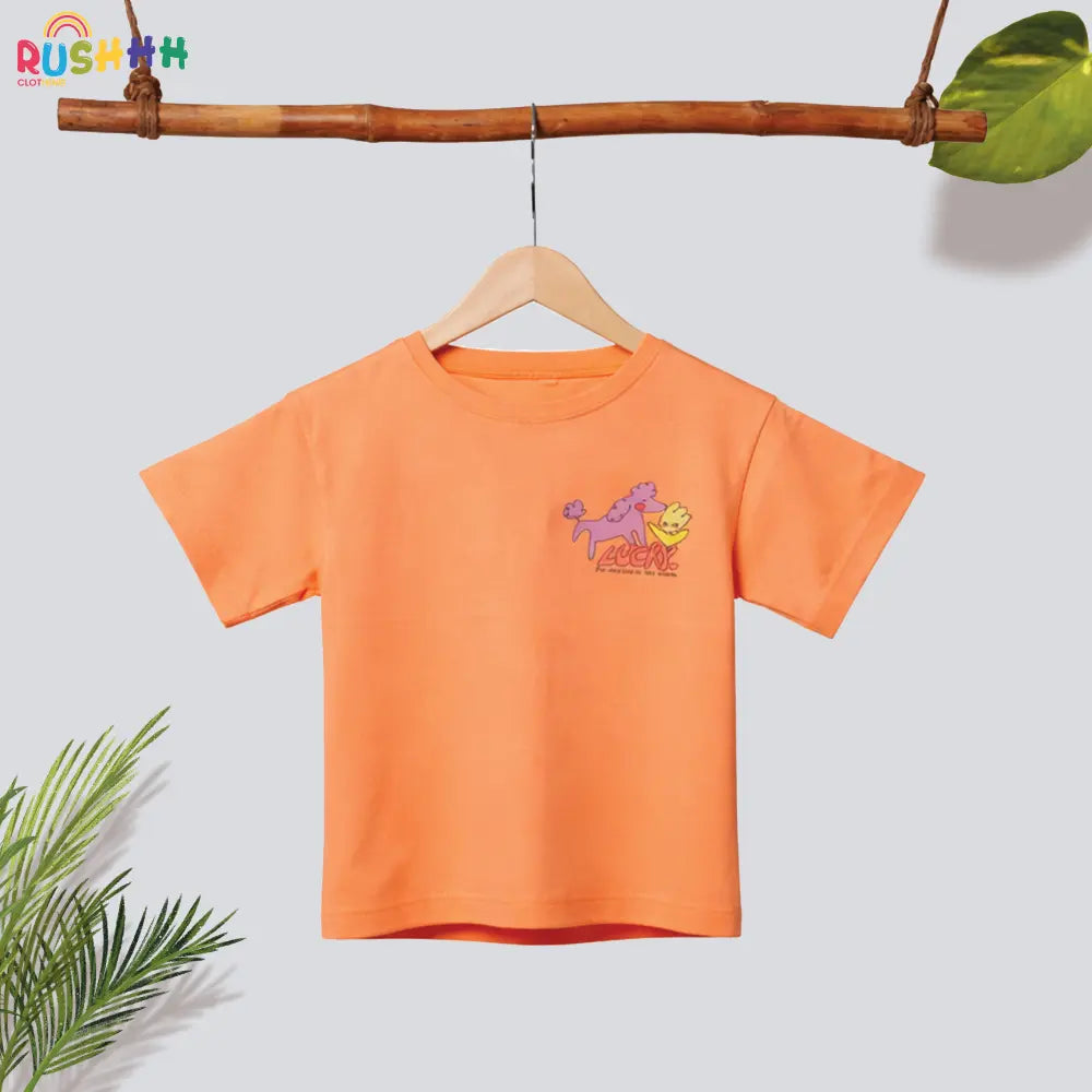 Lucky graphic print boxy style tshirt