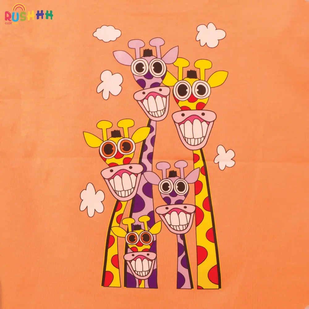 I love Giraffes Print Oversize Tshirt