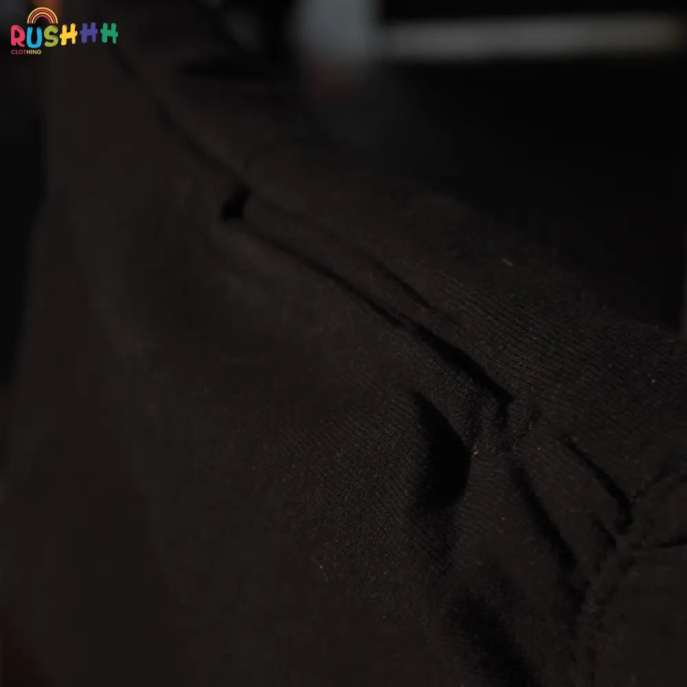 Black solid boys shorts