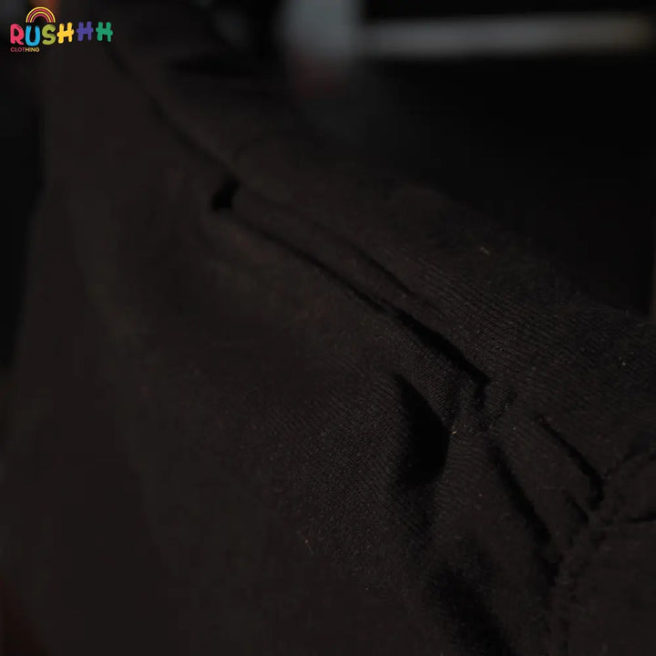 Black solid boys shorts