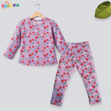 2-Pc cotton Strawberry Print tshirt and Pajama set