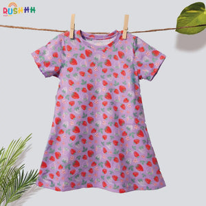 Strawberry Print Short Gown