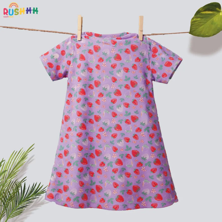 Strawberry Print Short Gown