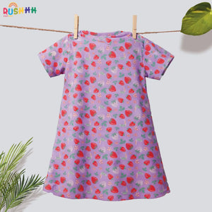 Strawberry Print Short Gown