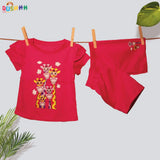 2-Pc Pure cotton Tshirt and shorts set