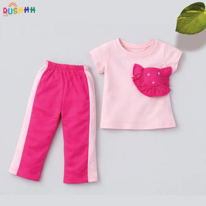 2-Pc Dual color Tshirt and pant set