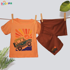 2-Pc Pcotton boys Tshirt and Shorts set